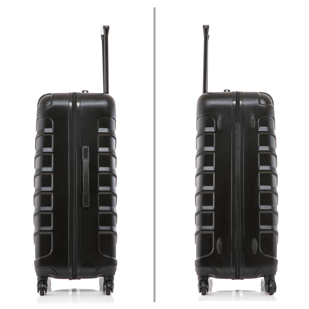 InUSA Endurance Lightweight Hardside Spinner 3 Piece Luggage set  20'',24'', 28'' Black. Picture 8