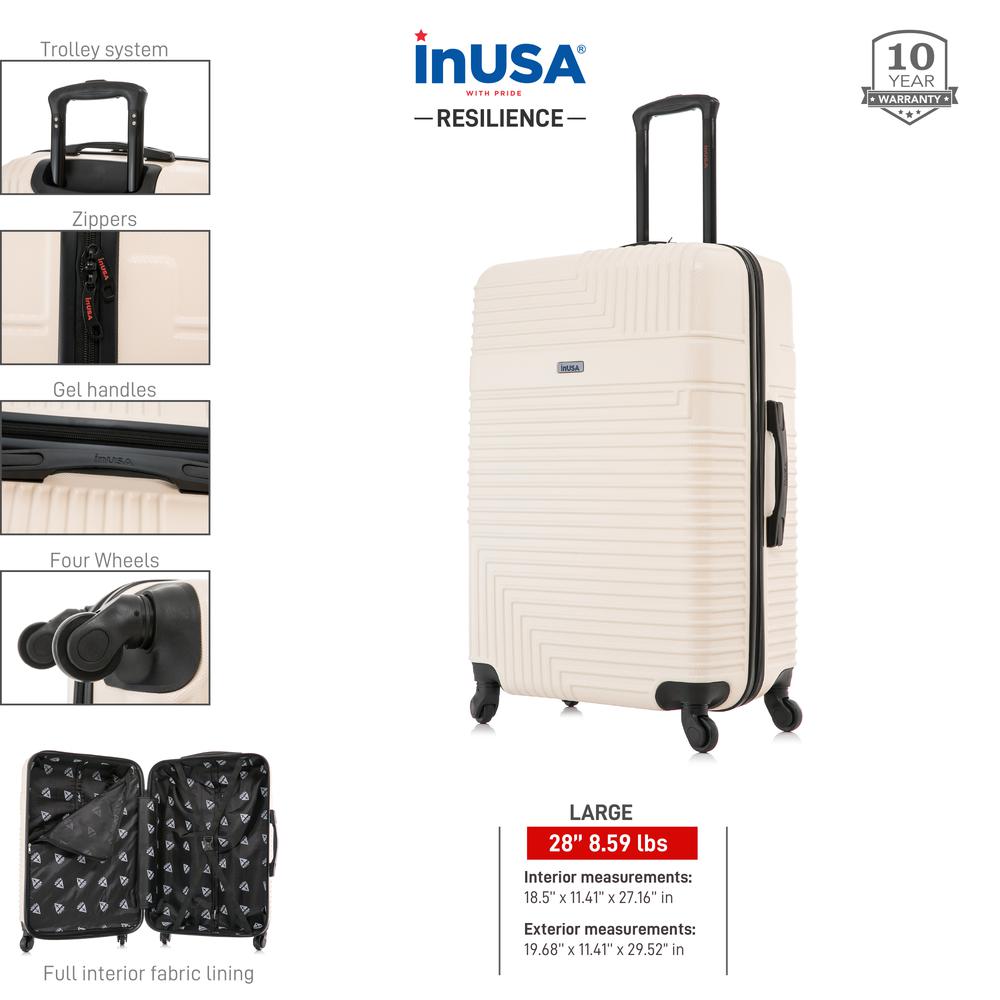 InUSA Resilience Lightweight Hardside Spinner 28 inch Sand. Picture 3