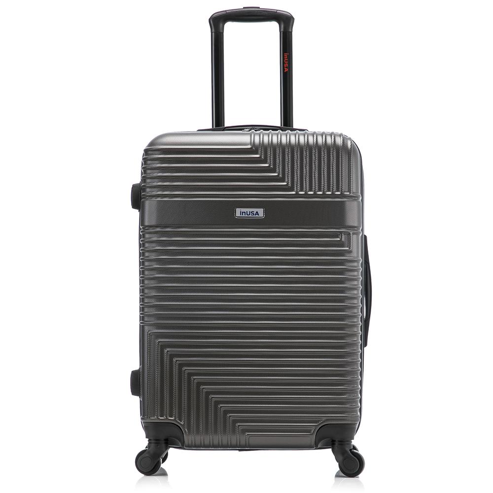 InUSA Resilience Lightweight Hardside Spinner 24 inch Charcoal. Picture 3