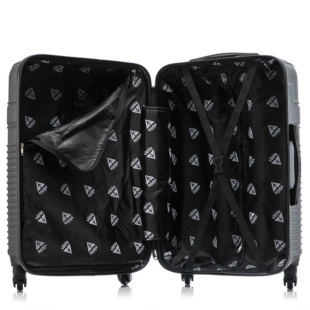 InUSA Resilience Lightweight Hardside Spinner 24 inch Charcoal. Picture 5