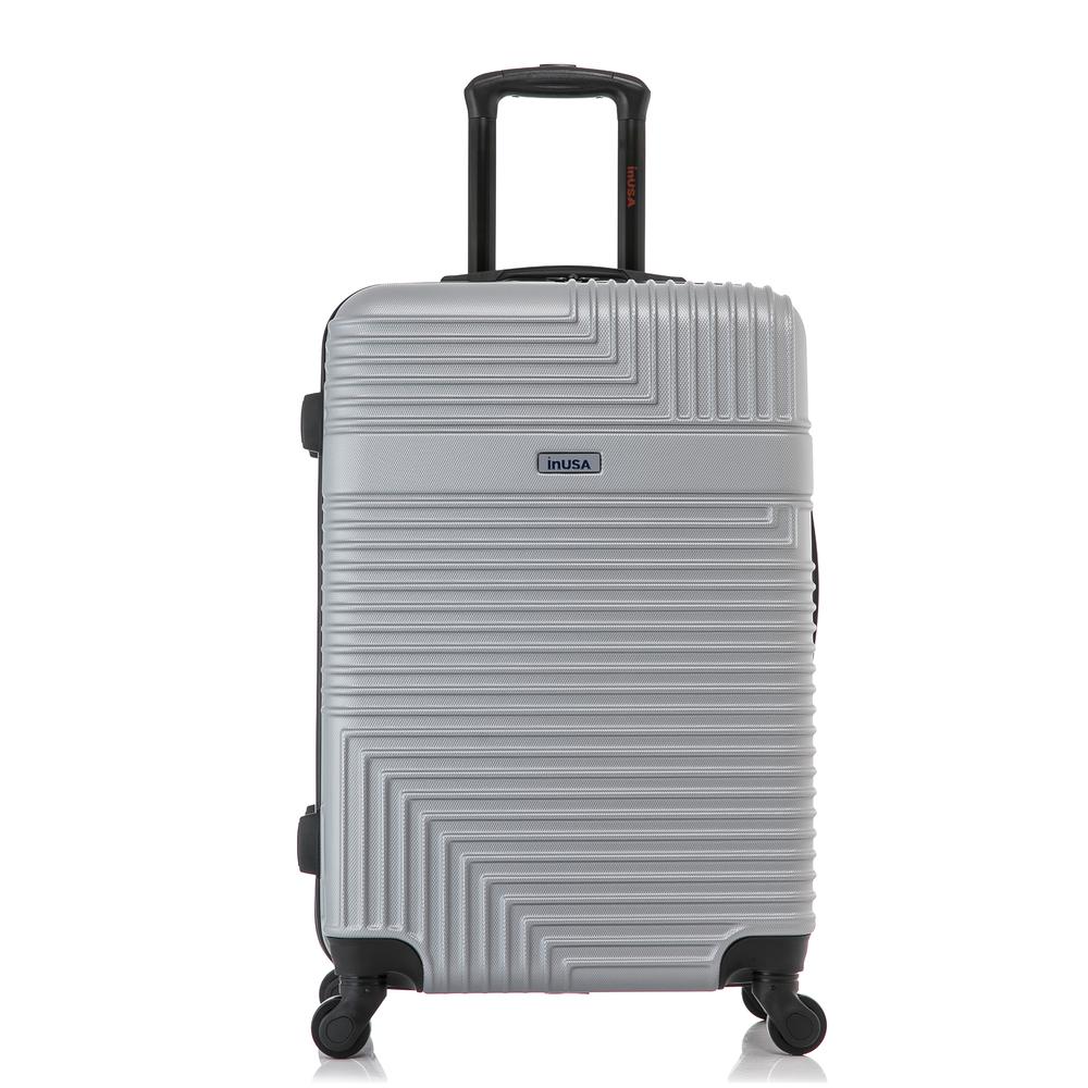 InUSA Resilience Lightweight Hardside Spinner 24 inch Silver. Picture 2