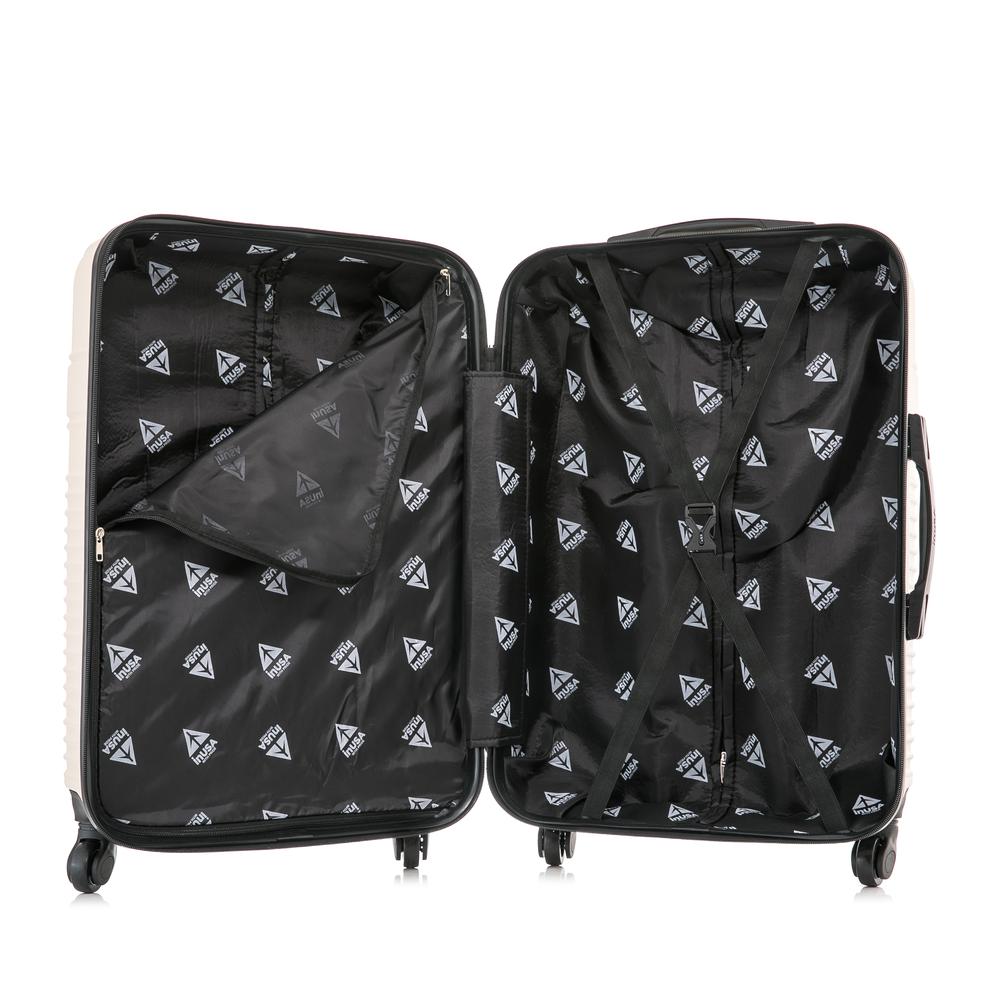 InUSA Resilience Lightweight Hardside Spinner 3 Piece Luggage set  20'',24'', 28'' Sand. Picture 4