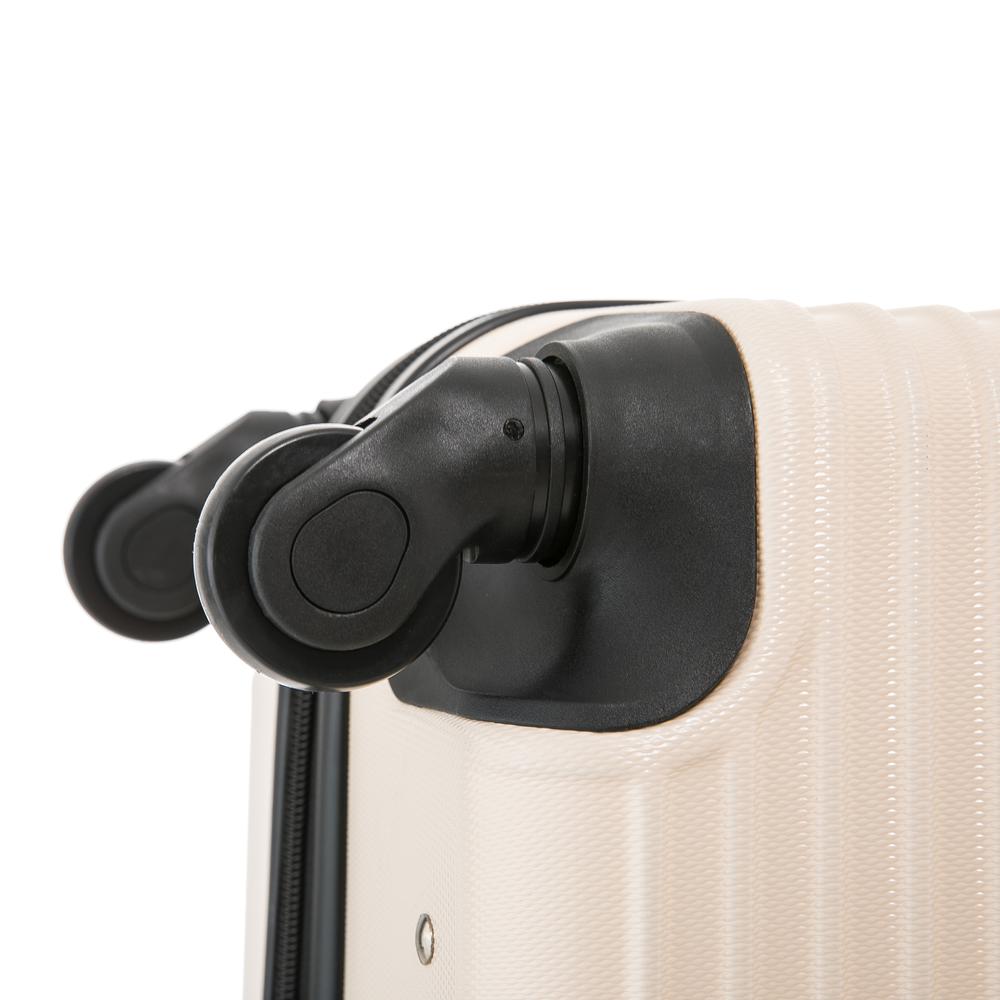 InUSA Resilience Lightweight Hardside Spinner 3 Piece Luggage set  20'',24'', 28'' Sand. Picture 7