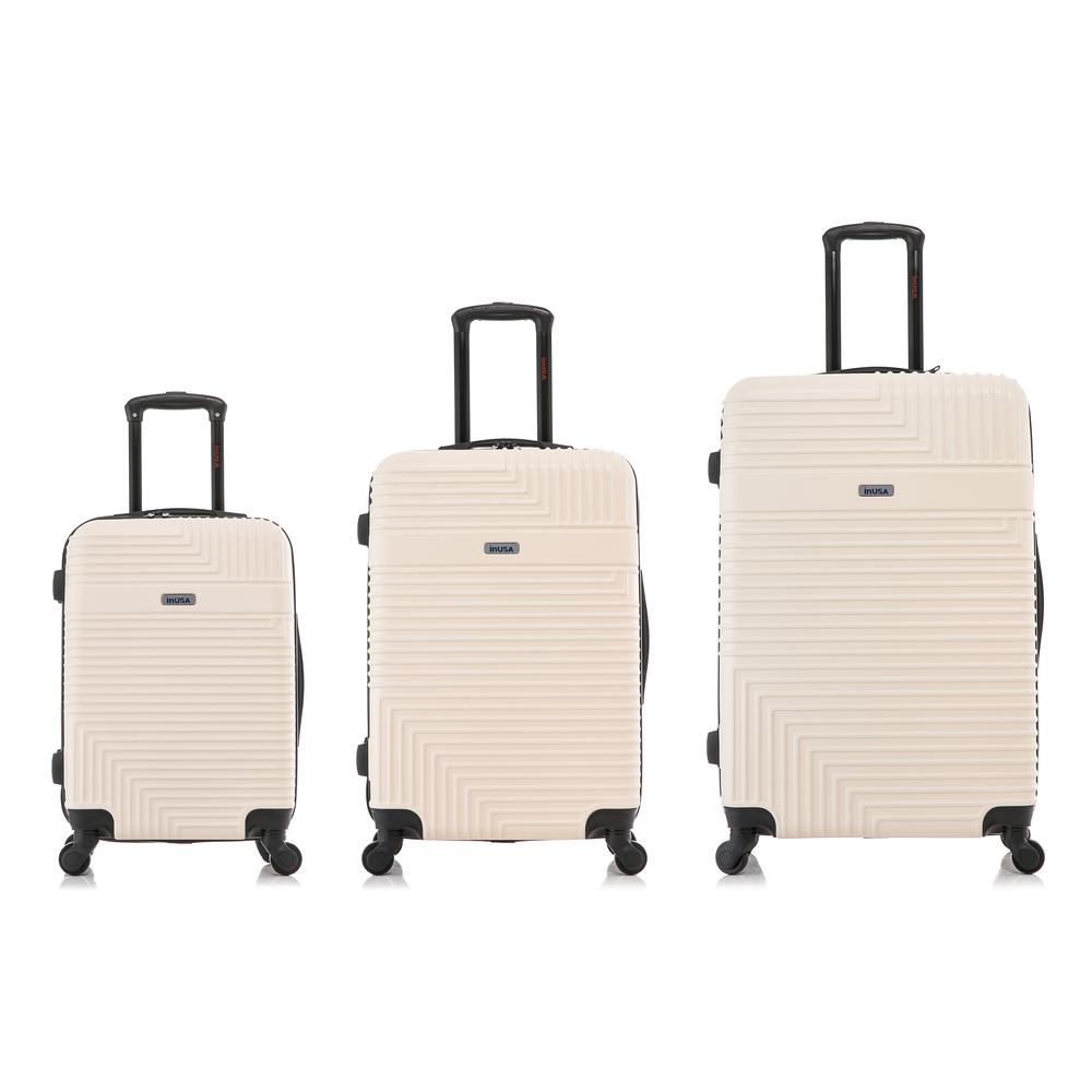InUSA Resilience Lightweight Hardside Spinner 3 Piece Luggage set  20'',24'', 28'' Sand. Picture 5
