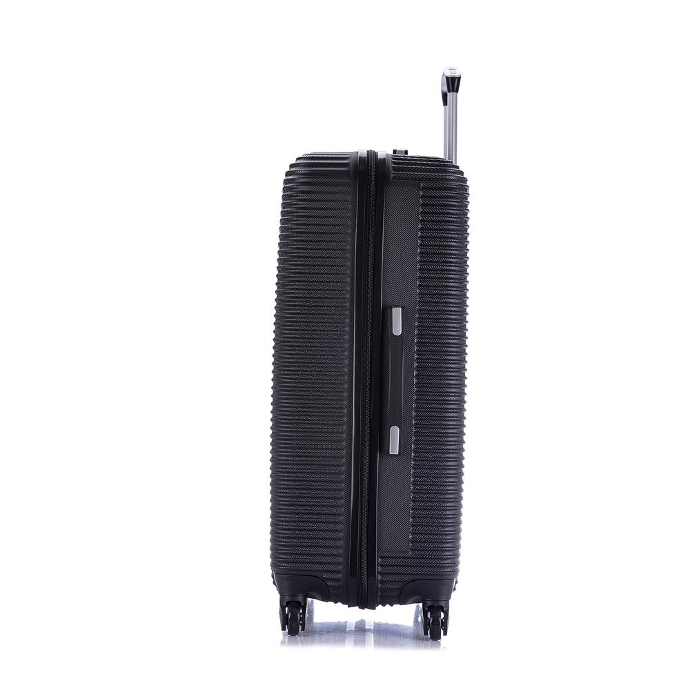 InUSA Royal lightweight hardside spinner 4 piece Set 20", 24'', 28", 32" Black. Picture 3