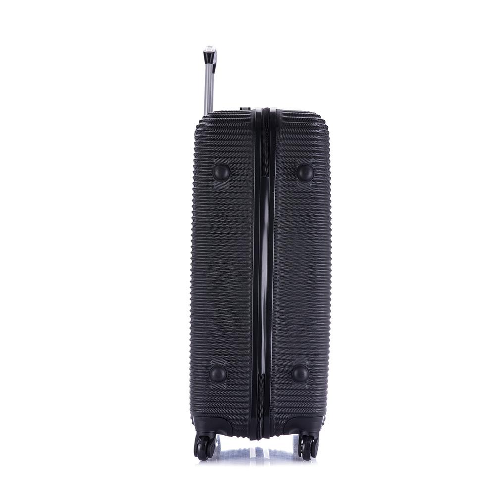 InUSA Royal lightweight hardside spinner 4 piece Set 20", 24'', 28", 32" Black. Picture 4