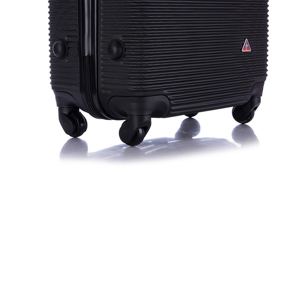 InUSA Royal lightweight hardside spinner 4 piece Set 20", 24'', 28", 32" Black. Picture 7