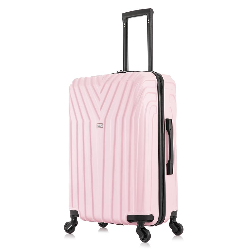 InUSA Vasty Lightweight Hardside Spinner 24 inch Pink. Picture 1