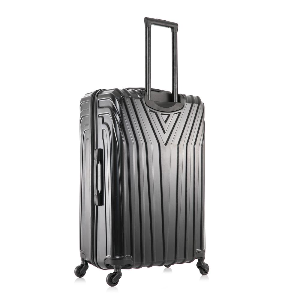 InUSA Vasty Lightweight Hardside Spinner 3 Piece Luggage set  20'',24'', 28'' Black. Picture 6