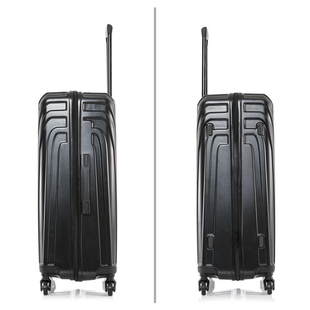 InUSA Vasty Lightweight Hardside Spinner 3 Piece Luggage set  20'',24'', 28'' Black. Picture 8