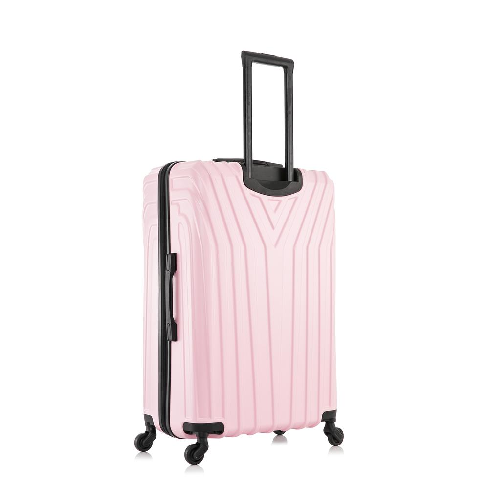 InUSA Vasty Lightweight Hardside Spinner 3 Piece Luggage set  20'',24'', 28'' Pink. Picture 6