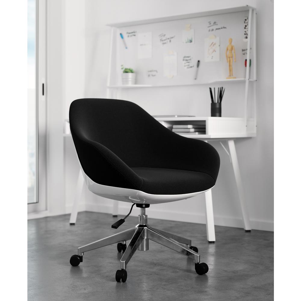 Techni Mobili Home Office Upholstered  Task Chair, Black. Picture 2