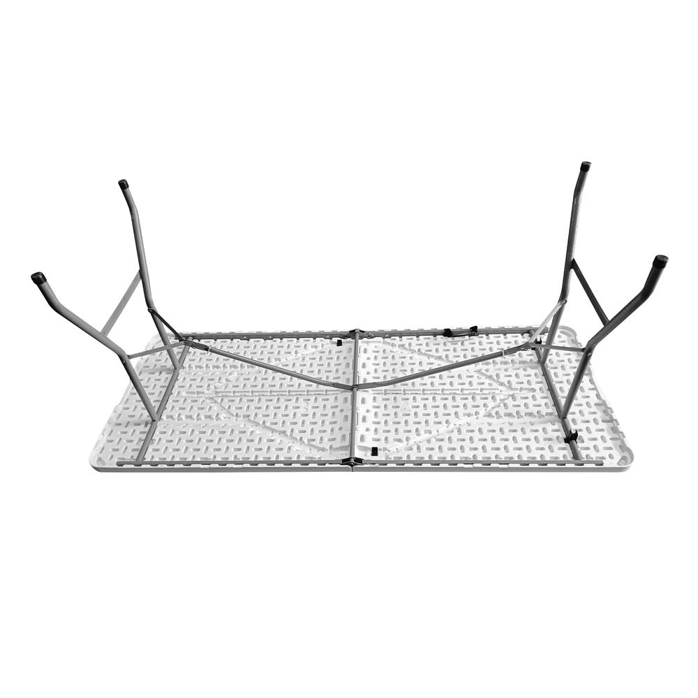 Techni Home 6 FT Granite White Folding Table with Easy- Carry Handle. Picture 9