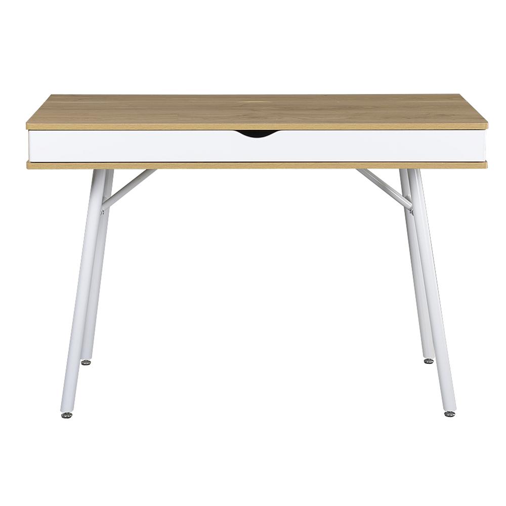 Modern Multi Storage Computer Desk with Storage. Color: Pine. Picture 4