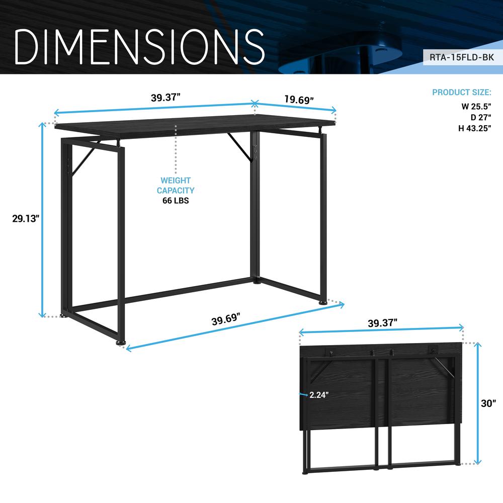 Techni Mobili Space Saving Folding Desk. Picture 6