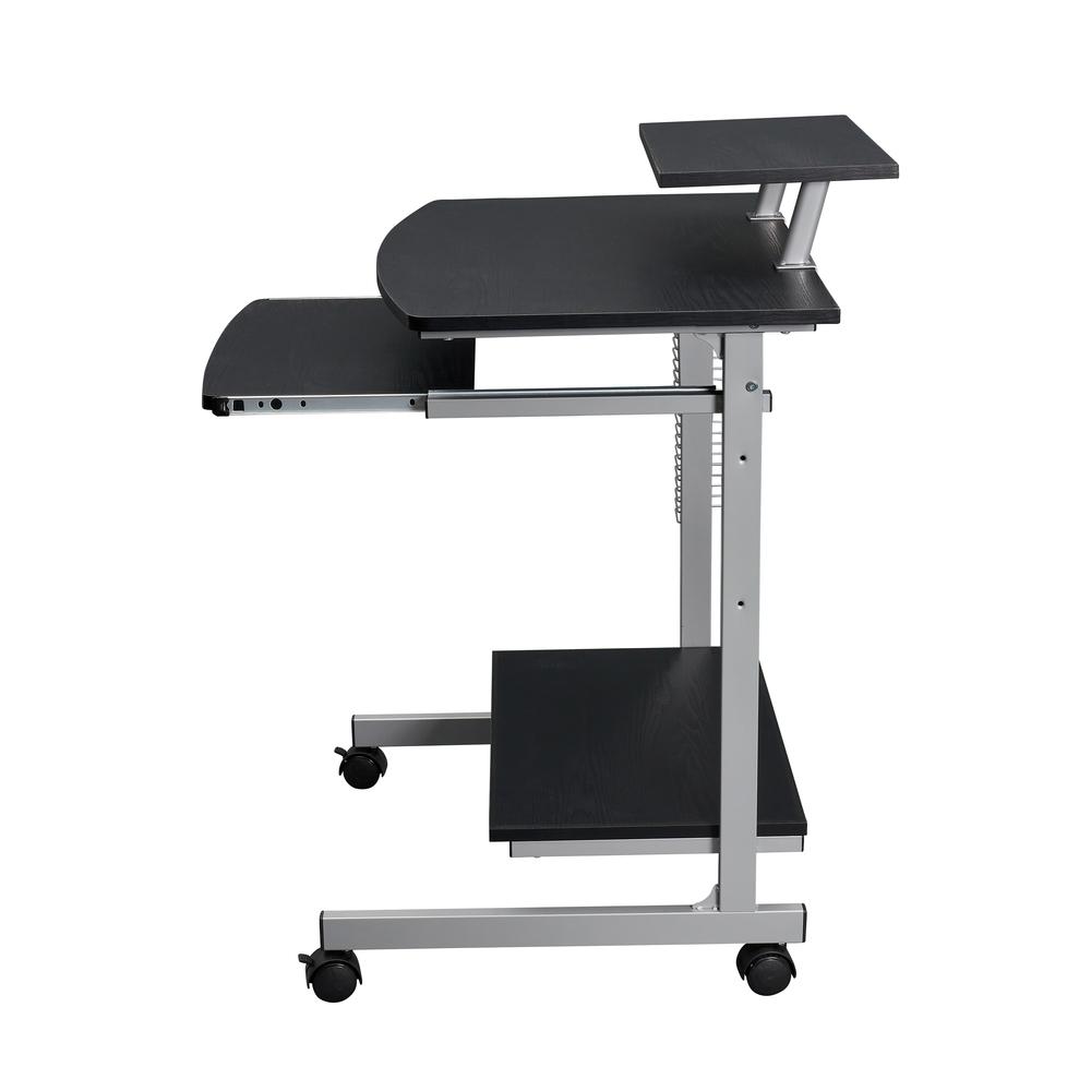 Compact Computer Cart With Storage . Color: Espresso. Picture 3
