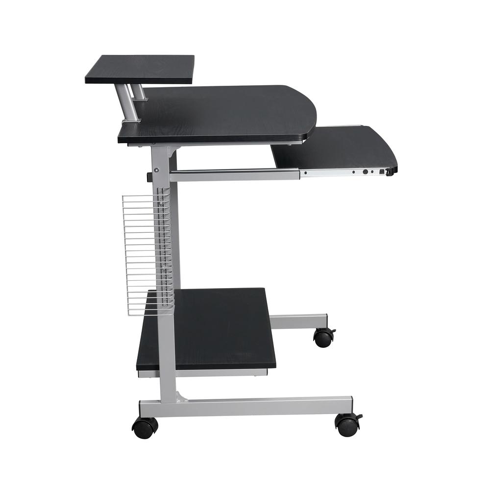Compact Computer Cart With Storage . Color: Espresso. Picture 4