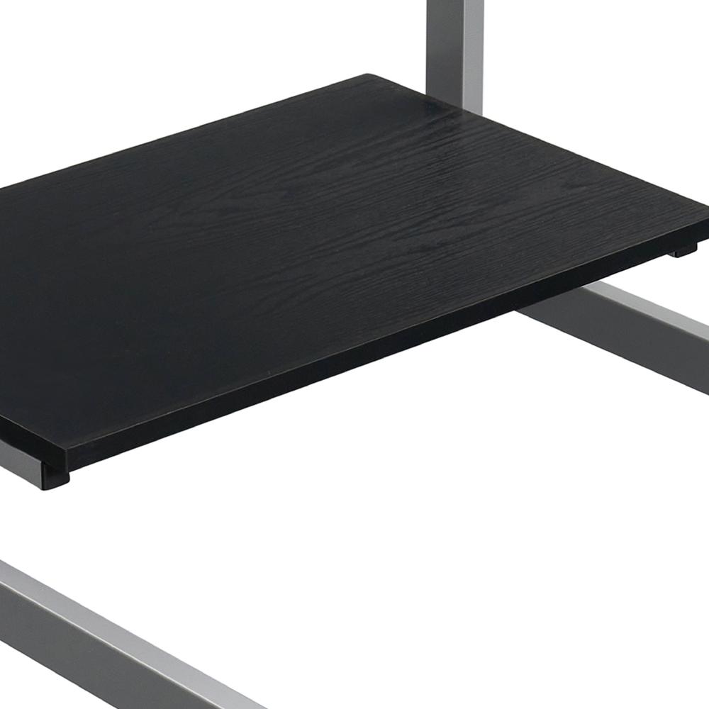 Compact Computer Cart With Storage . Color: Espresso. Picture 6