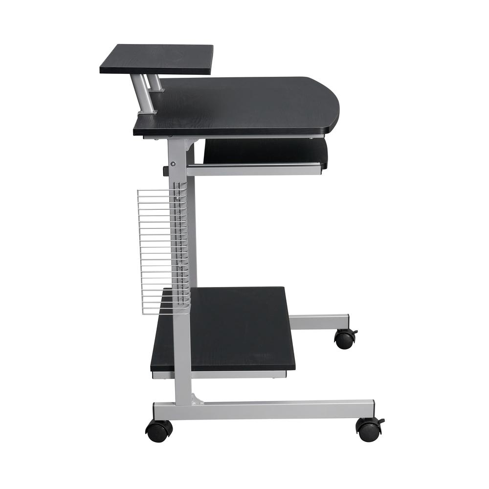 Compact Computer Cart With Storage . Color: Espresso. Picture 14