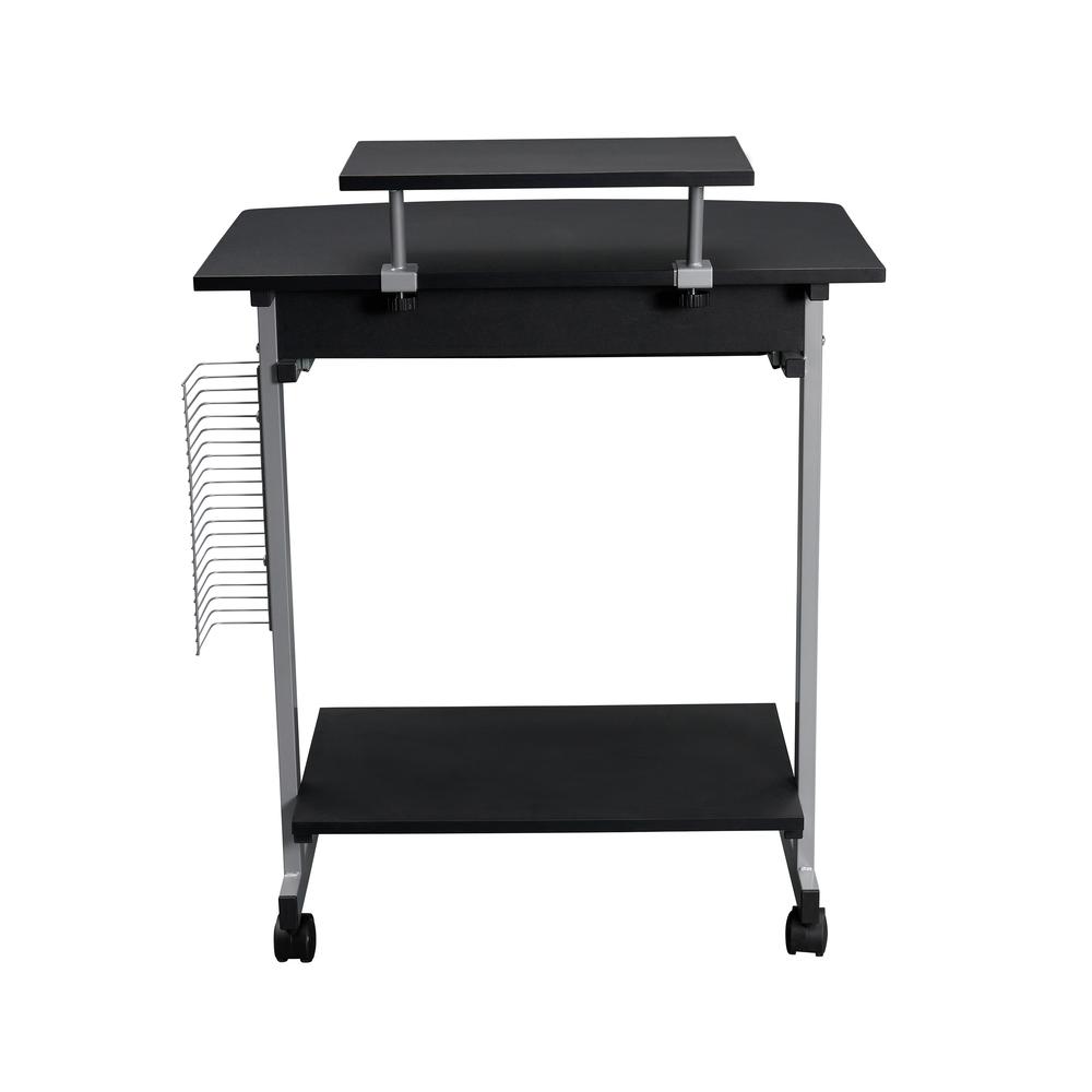Compact Computer Cart With Storage . Color: Graphite. Picture 2