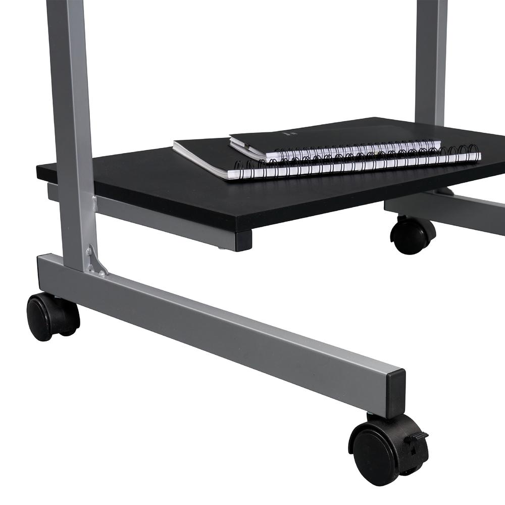 Compact Computer Cart With Storage . Color: Graphite. Picture 6