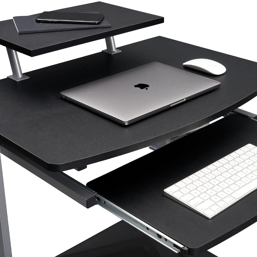 Compact Computer Cart With Storage . Color: Graphite. Picture 10