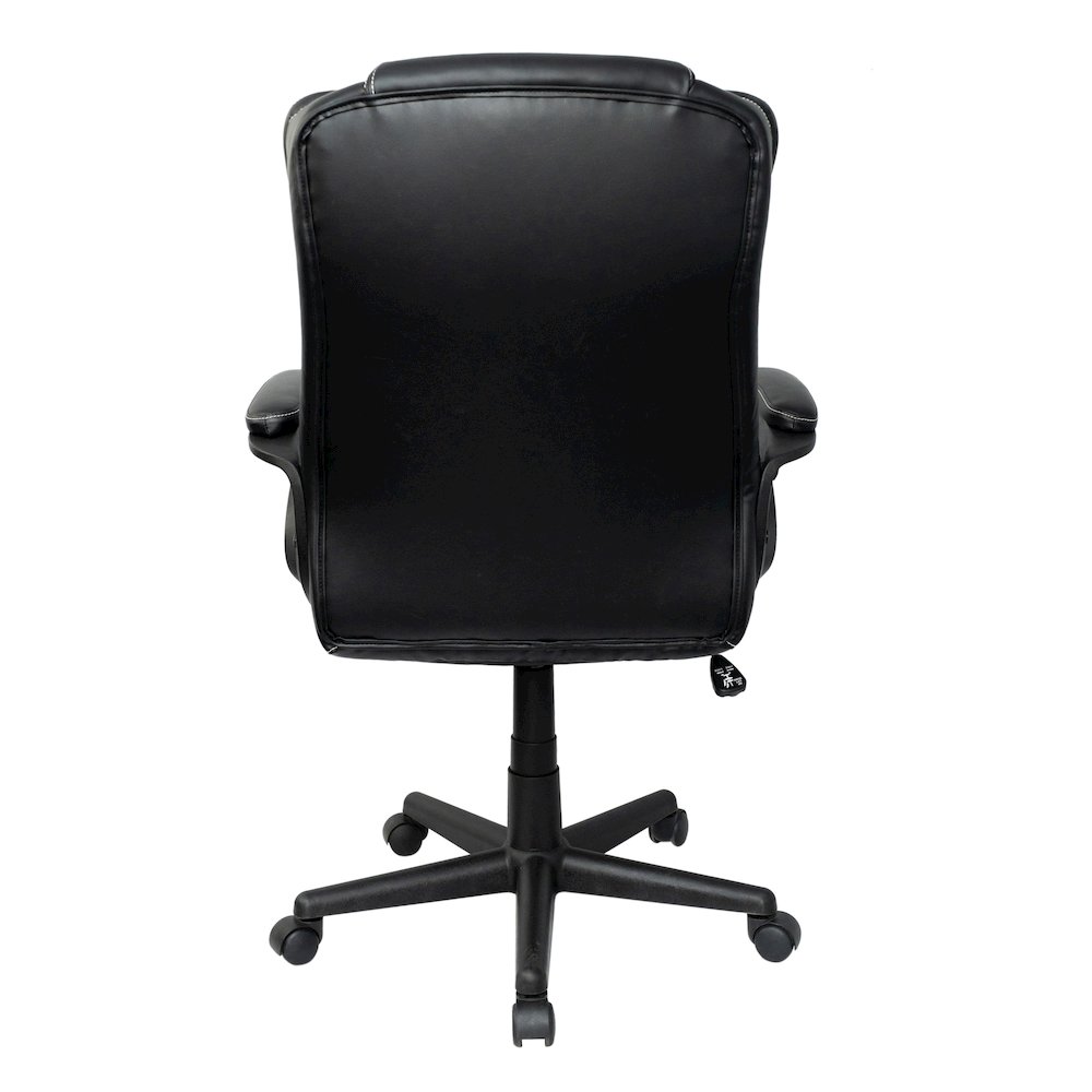 Ergonomic Executive Office Chair High Back Black Faux Leather. Picture 4