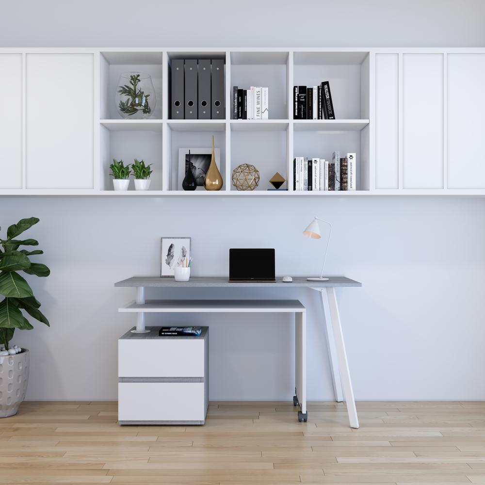 Rotating Multi-Positional Modern Desk . Color: Gray. Picture 9