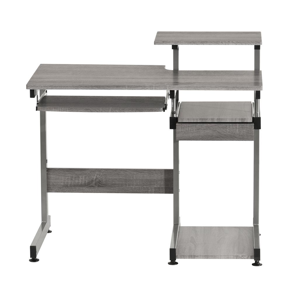 Complete Computer Workstation Desk, Gray. Picture 12