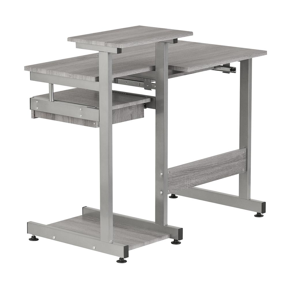 Complete Computer Workstation Desk, Gray. Picture 17