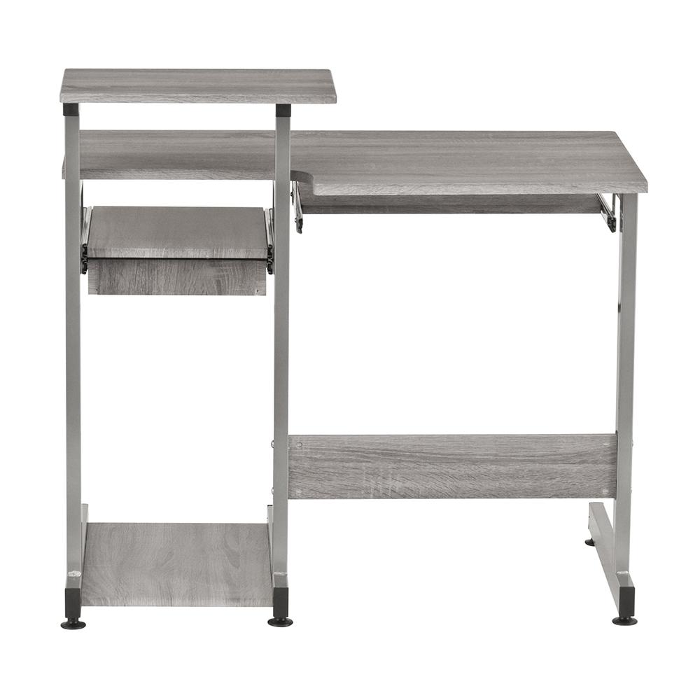 Complete Computer Workstation Desk, Gray. Picture 18