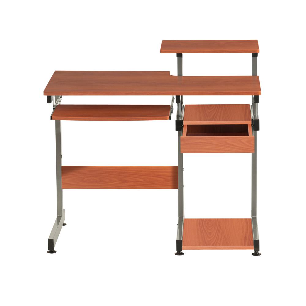Complete Computer Workstation Desk. Color: Woodgrain. Picture 3