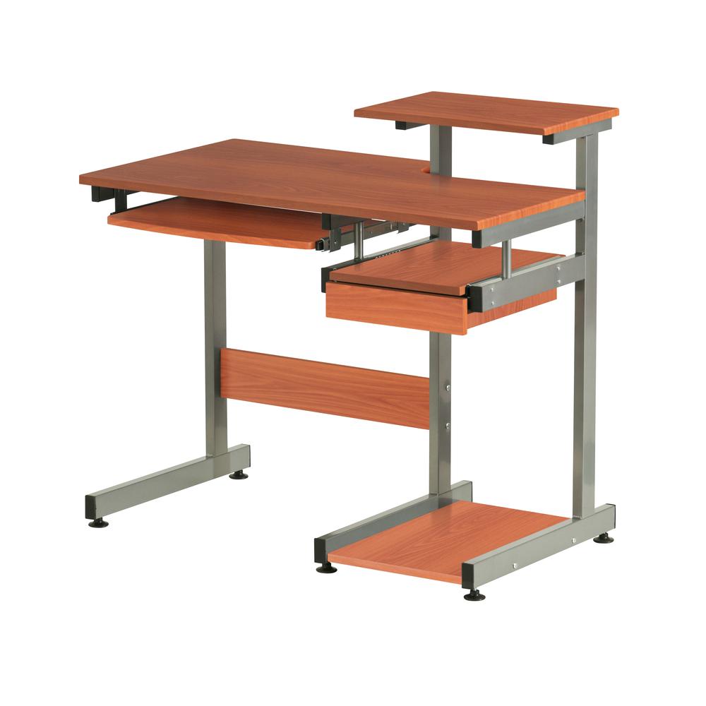 Complete Computer Workstation Desk. Color: Woodgrain. Picture 18
