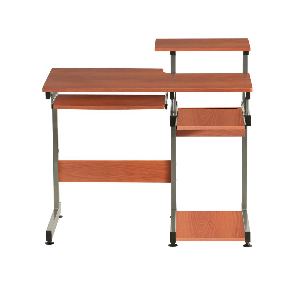 Complete Computer Workstation Desk. Color: Woodgrain. Picture 19