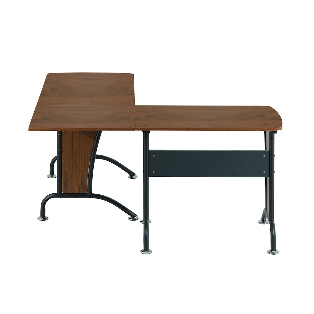 Techni Mobili Deluxe L-Shaped Desk with Inline Team Desk Option. Picture 3