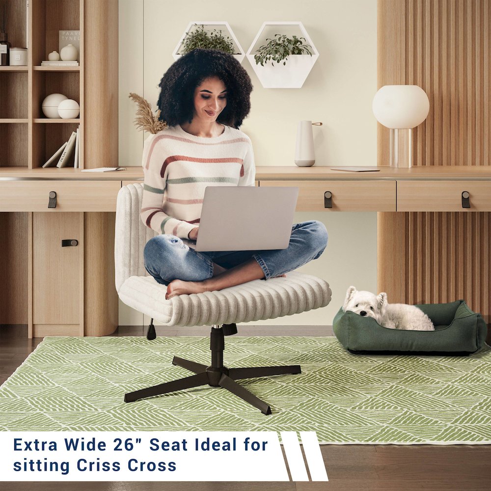 Techni Mobili Criss Cross Chair - Extra Wide Home or Office Chair. Picture 13