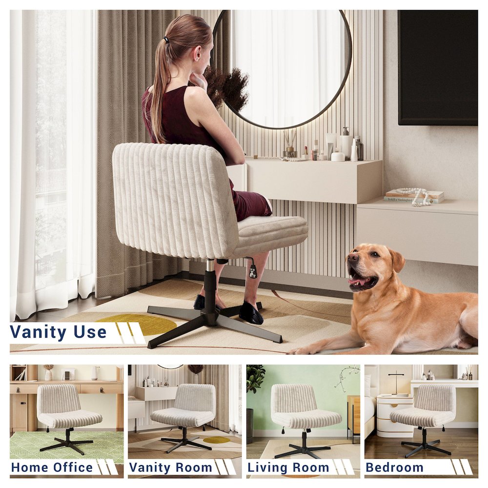 Techni Mobili Criss Cross Chair - Extra Wide Home or Office Chair. Picture 16