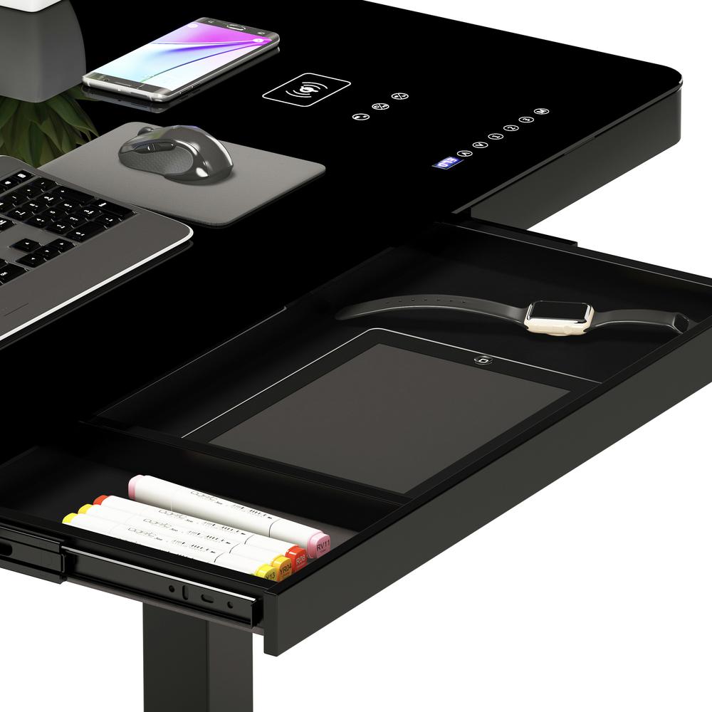 Techni Mobili Electronic Glass Desk. Picture 15