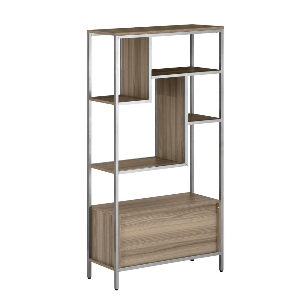 Techni Mobili Oak Storage Rack with  door cabinet. Picture 24