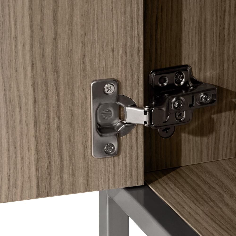 Techni Mobili Oak Storage Rack with  door cabinet. Picture 26