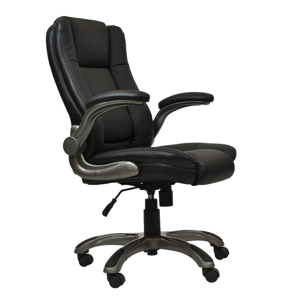 Ergonomic Faux Leather Office Chair – Ultra-Padded Executive Desk Chair,Black. Picture 1