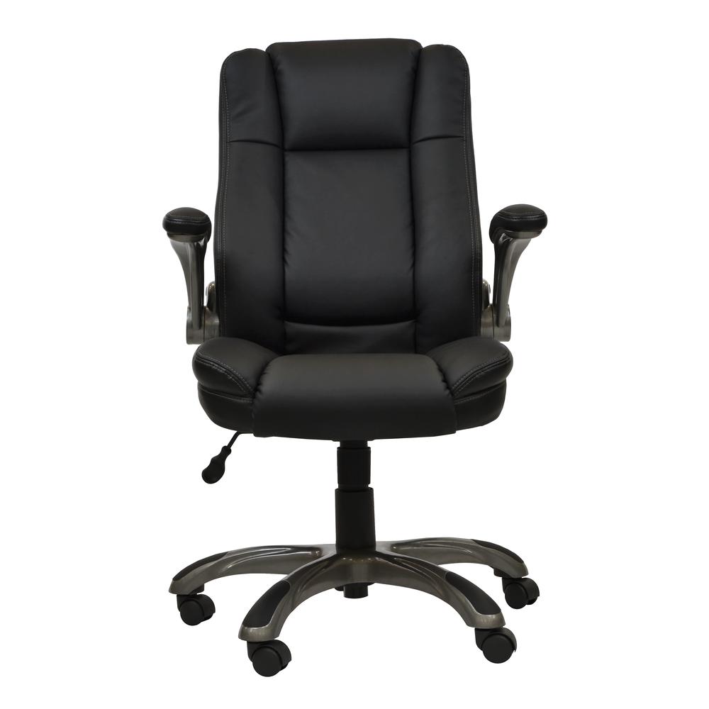 Ergonomic Faux Leather Office Chair – Ultra-Padded Executive Desk Chair,Black. Picture 2