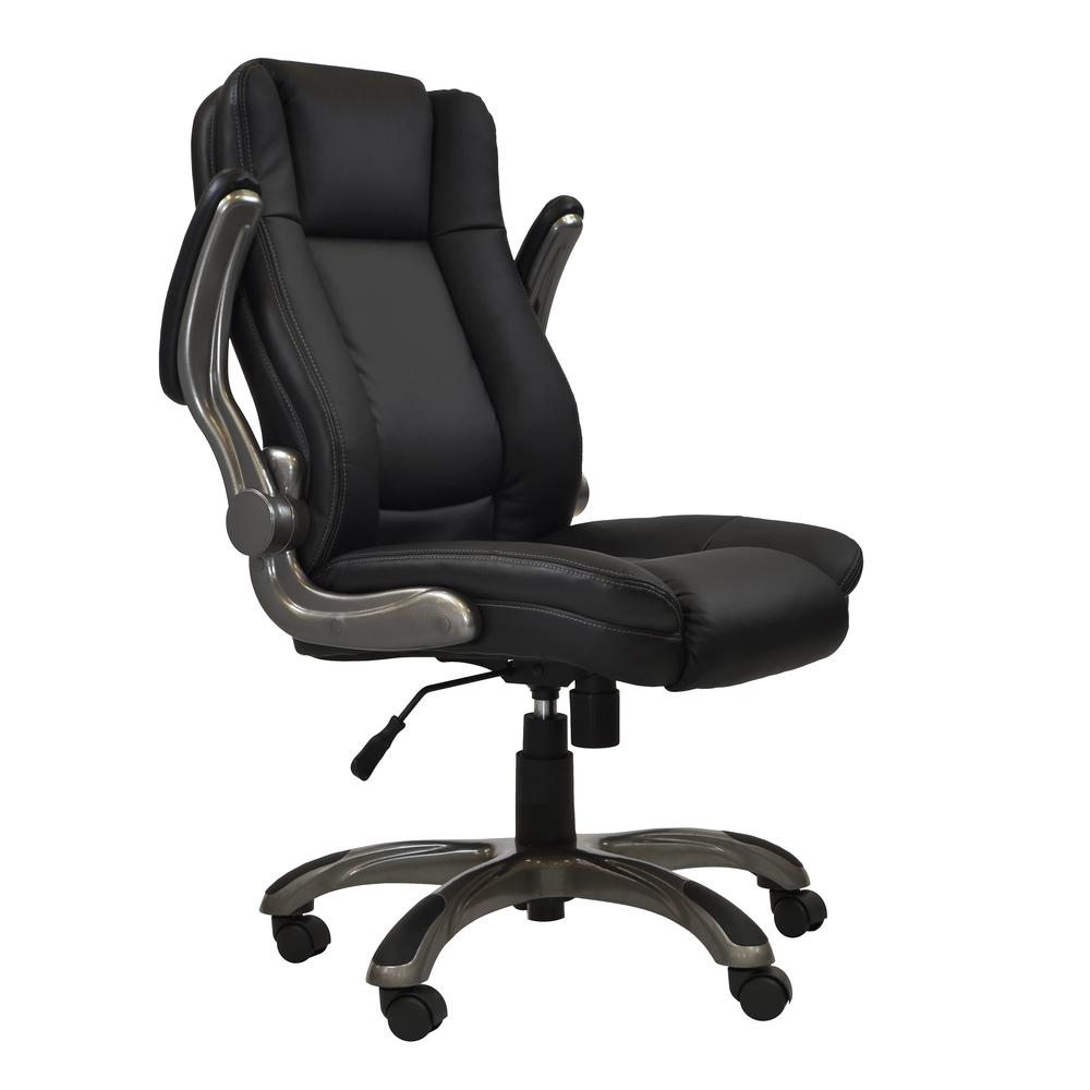 Ergonomic Faux Leather Office Chair – Ultra-Padded Executive Desk Chair,Black. Picture 8