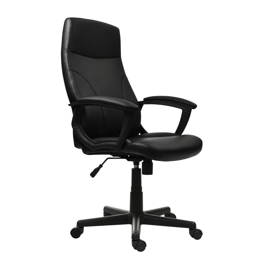 Medium Back Executive Office Chair. Color: Black. Picture 1