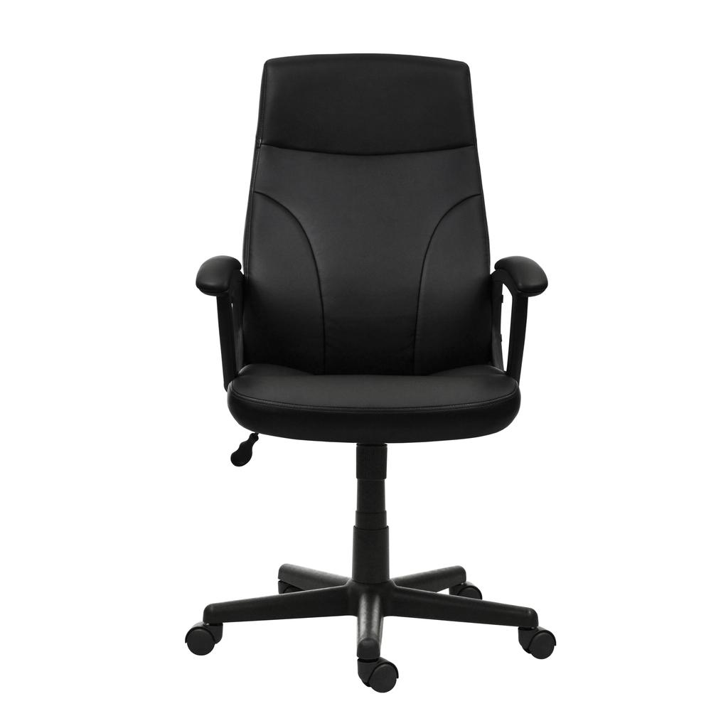 Medium Back Executive Office Chair. Color: Black. Picture 2