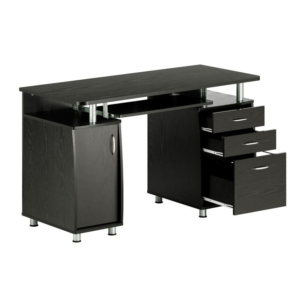 Techni Mobili Complete Workstation Computer Desk with Storage, Espresso. Picture 2