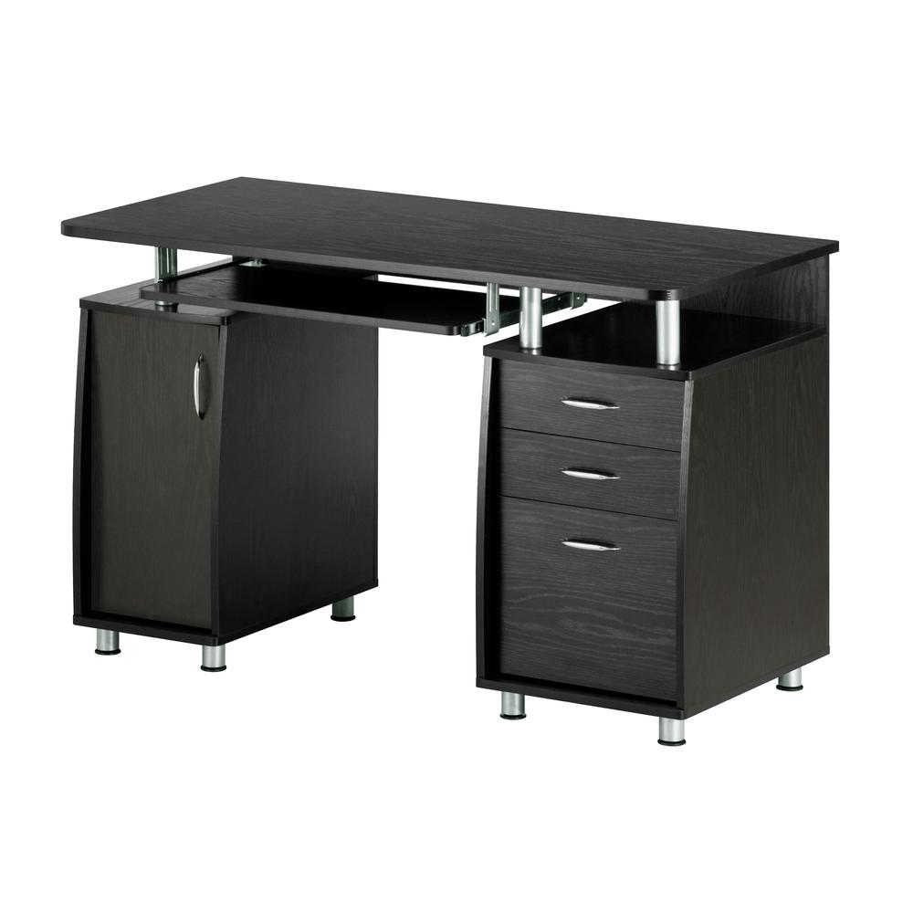 Techni Mobili Complete Workstation Computer Desk with Storage, Espresso. Picture 4
