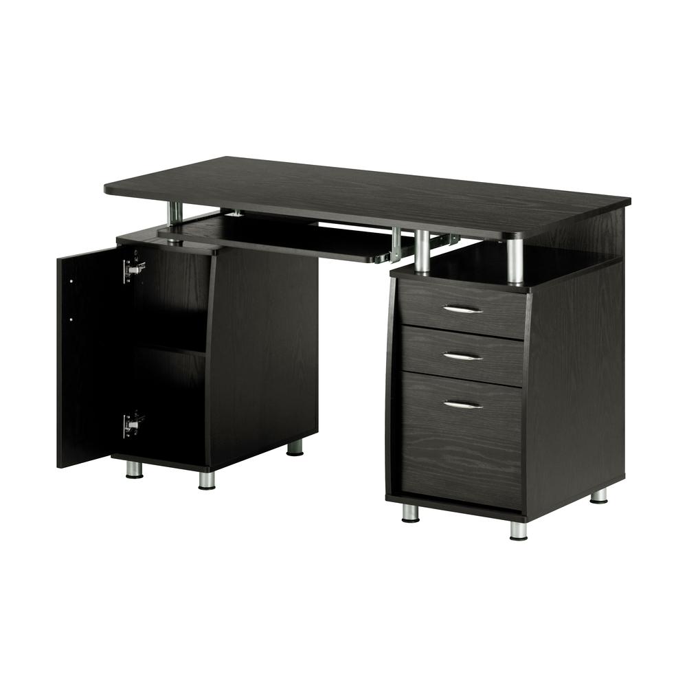 Techni Mobili Complete Workstation Computer Desk with Storage, Espresso. Picture 5