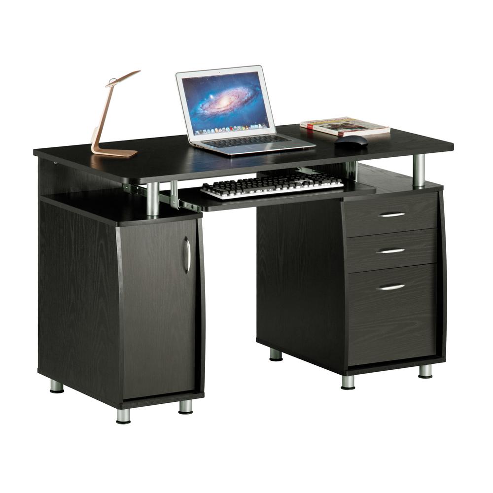Techni Mobili Complete Workstation Computer Desk with Storage, Espresso. Picture 9