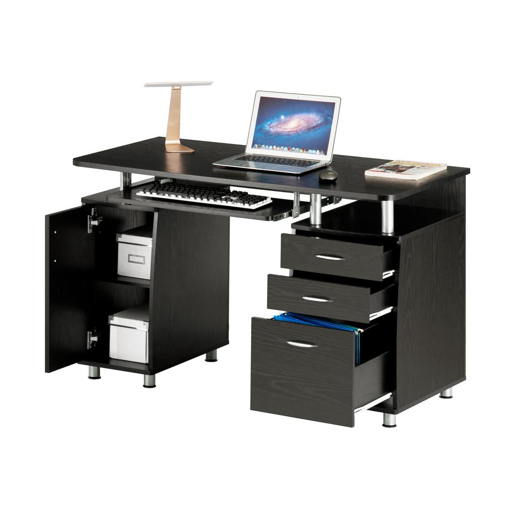 Techni Mobili Complete Workstation Computer Desk with Storage, Espresso. Picture 11